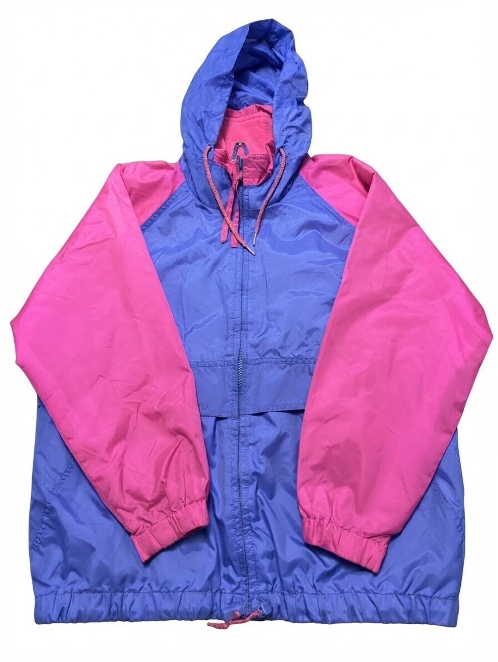 Vintage 90s Pacific Trail Colorblock Windbreaker Jacket Full Zip Hooded Sz L